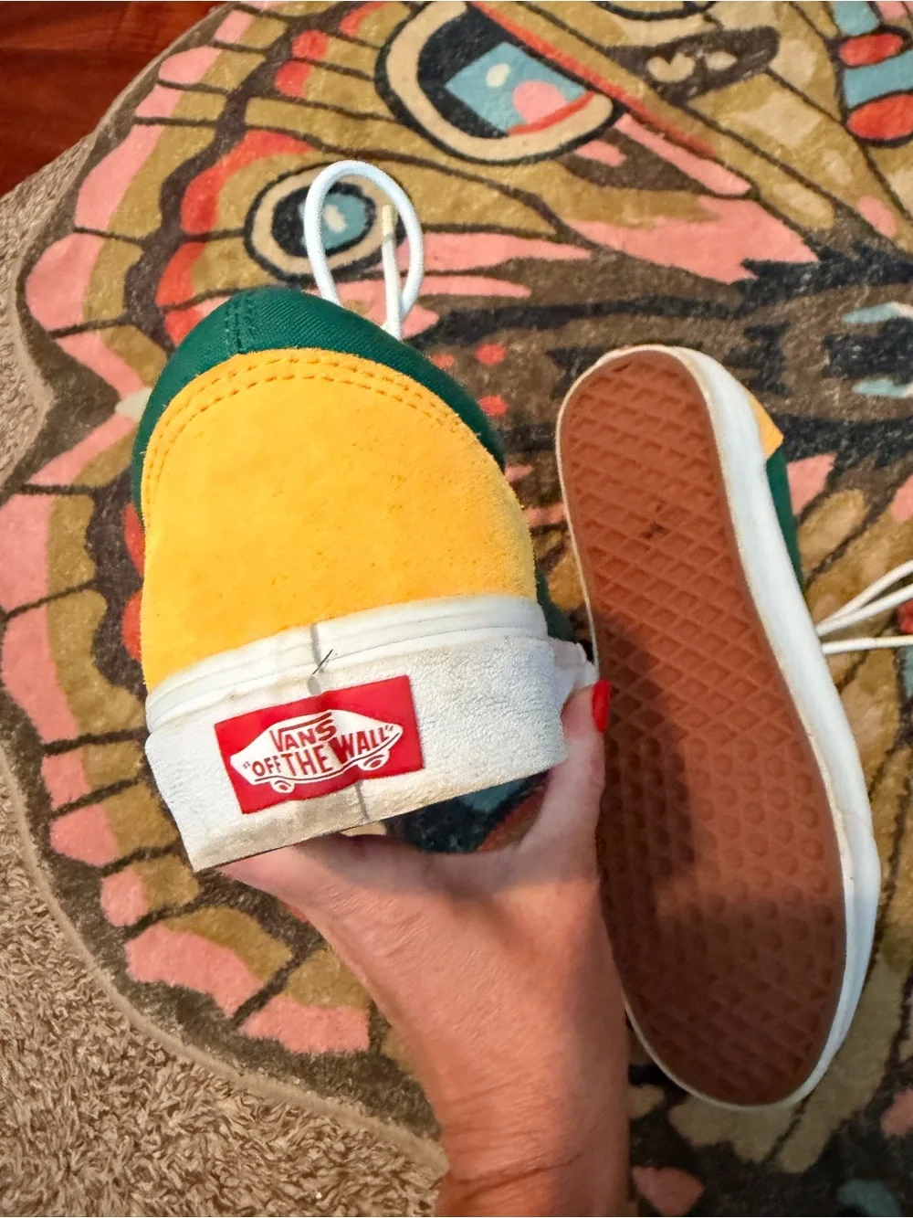 Vans Old Skool Sneakers in Blue, Green and Yellow